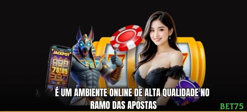 Imagem promocional do aplicativo mobile da bet75